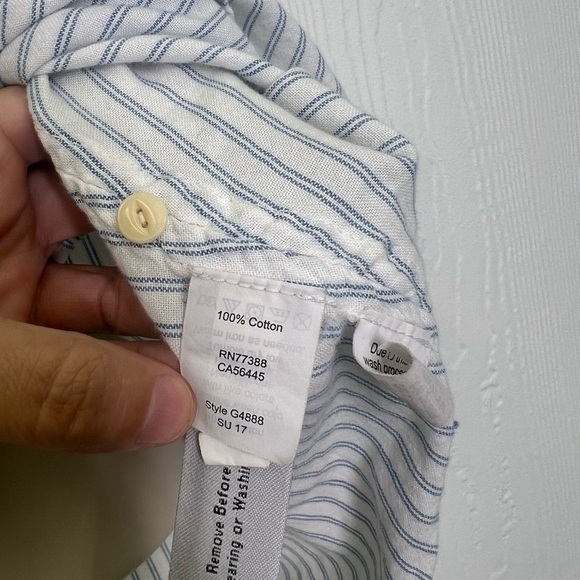 Madewell - Central Blue And White Erin Stripe Oversized Button Down Blouse XXS - Picture 11 of 15